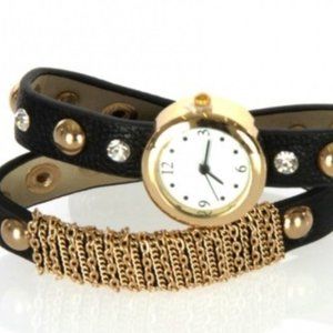 Gorgeous gold chain wrap bracelet Watch